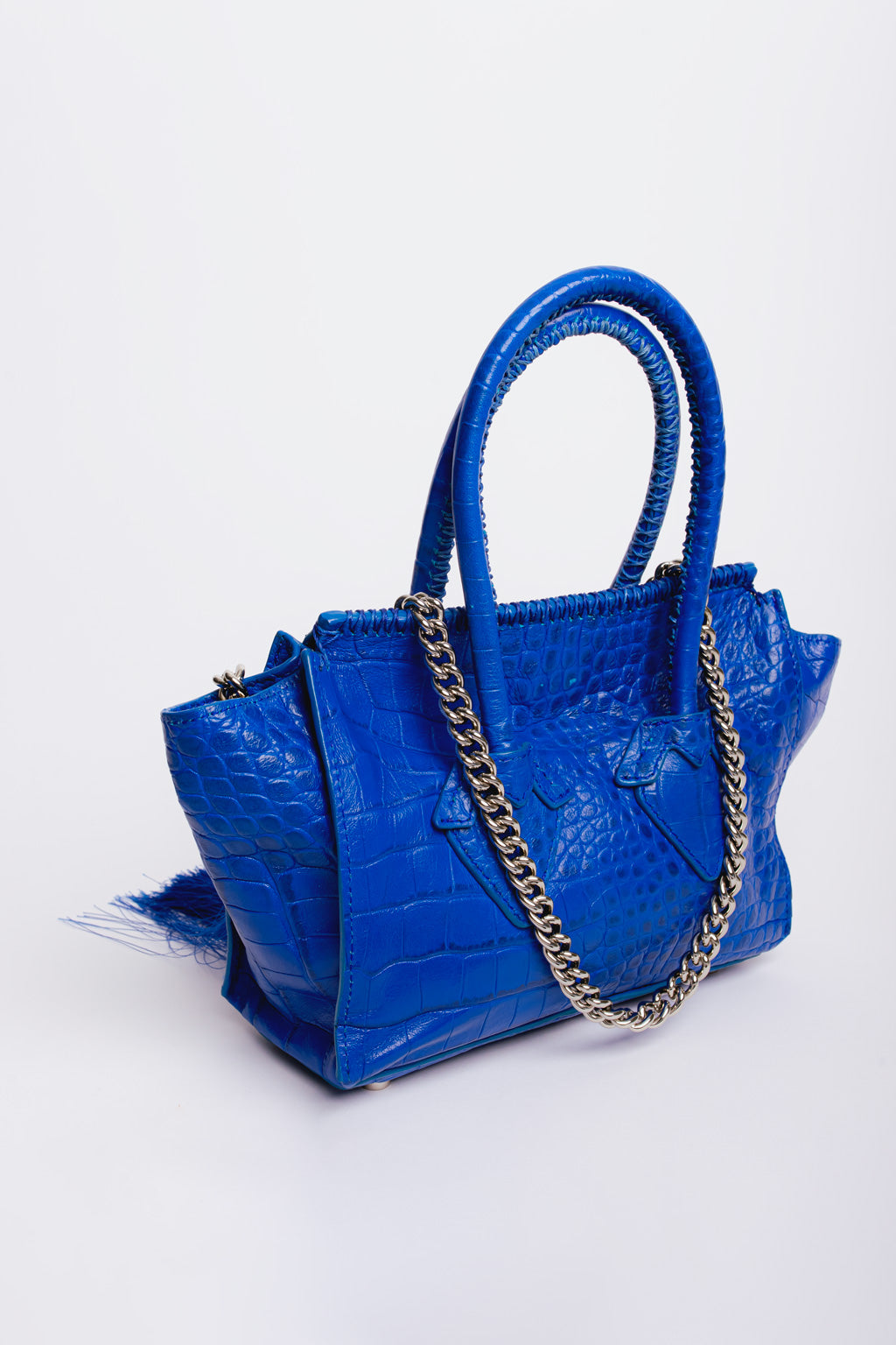 Valentina in Royal Blue (crocodile effect skin)