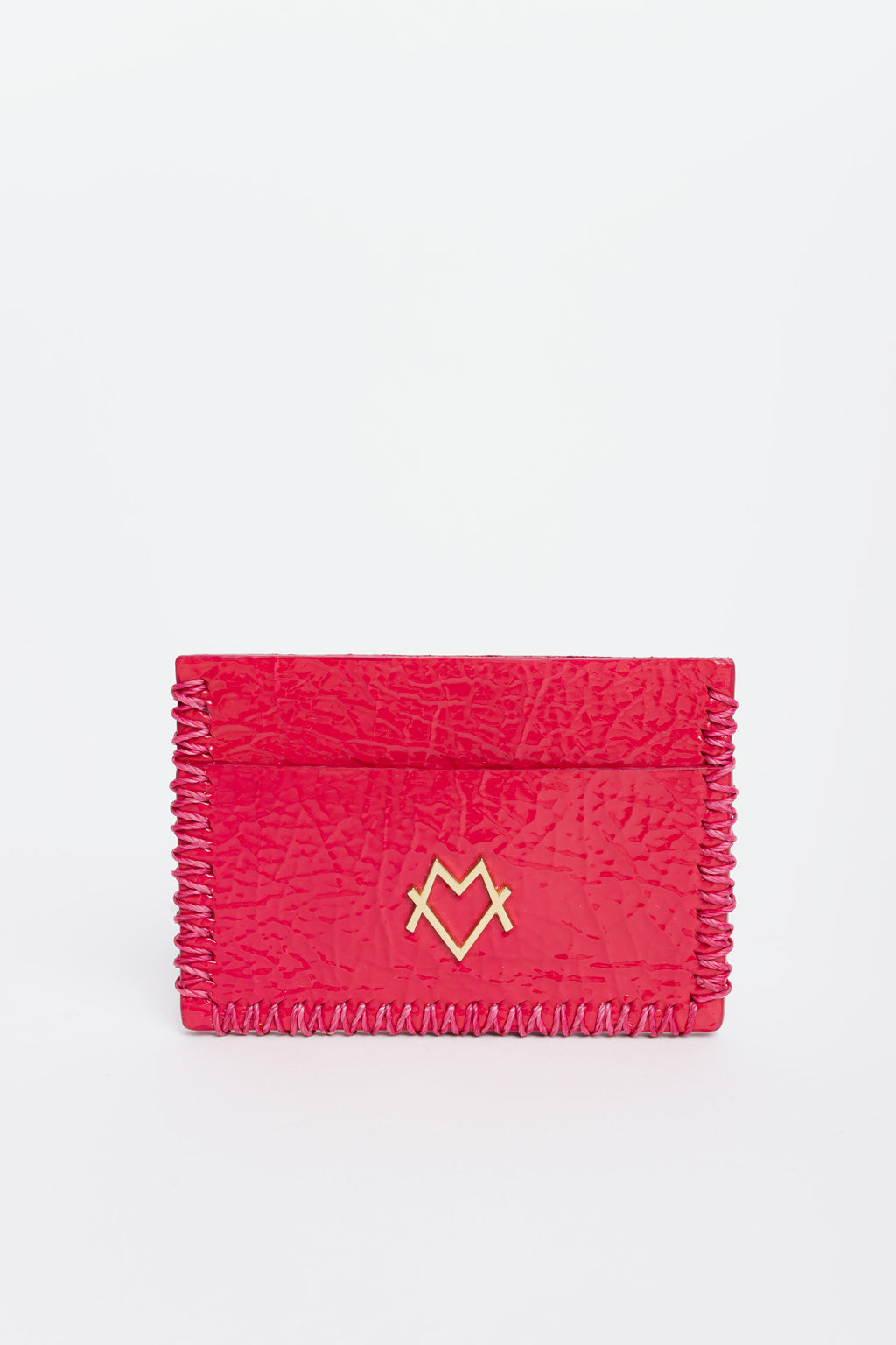 Card Holder in Fucsia patent leather
