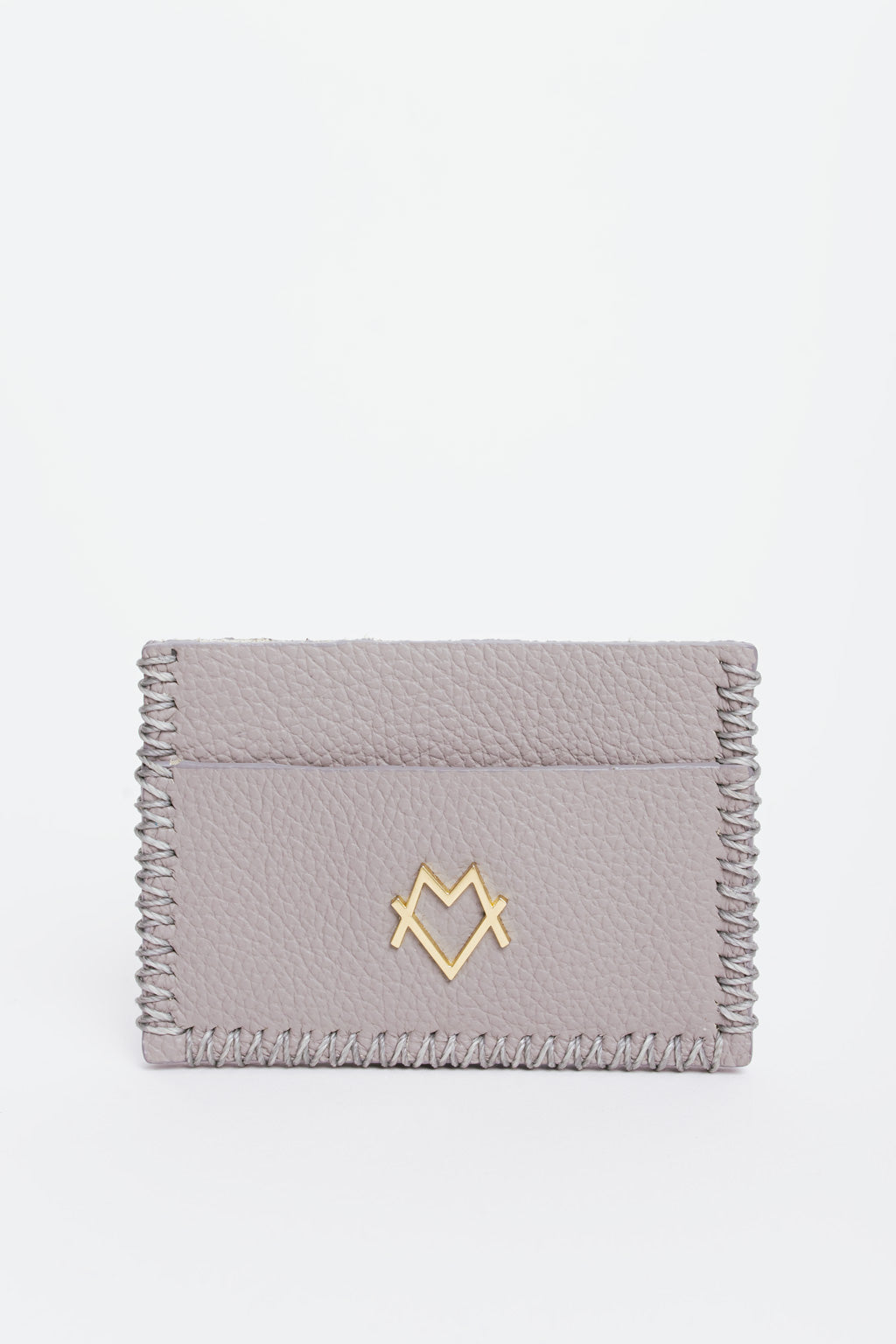 Card Holder in Gray with gold logo