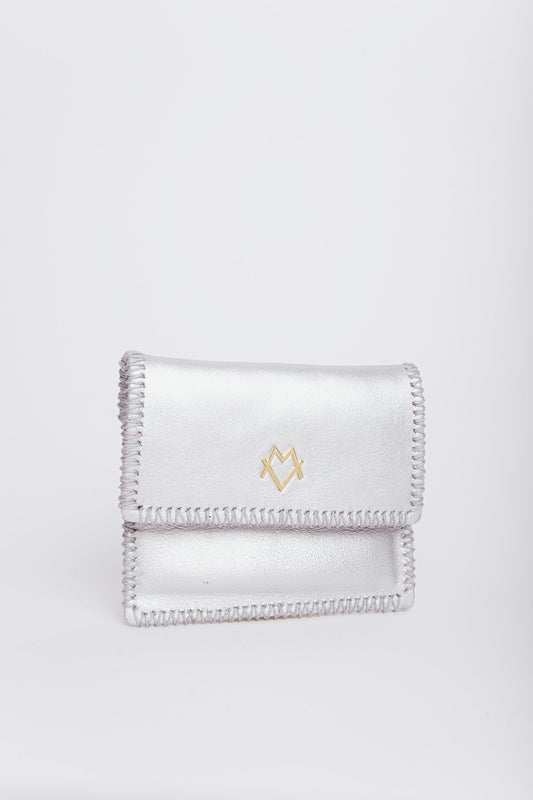Mini Envelope wallet in silver