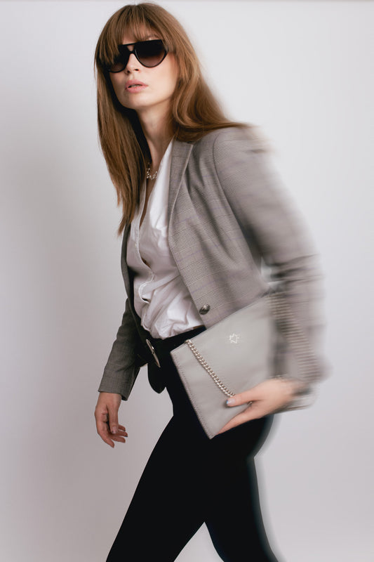 Tina in Gray with silver chain